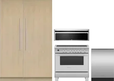 5 Piece Package Includes Refrigerator, Freezer, Range, Hood And Dishwasher